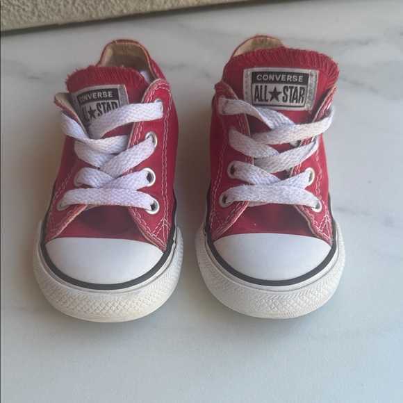 Converse Kids Red Canvas Sneakers - Picture 1 of 4